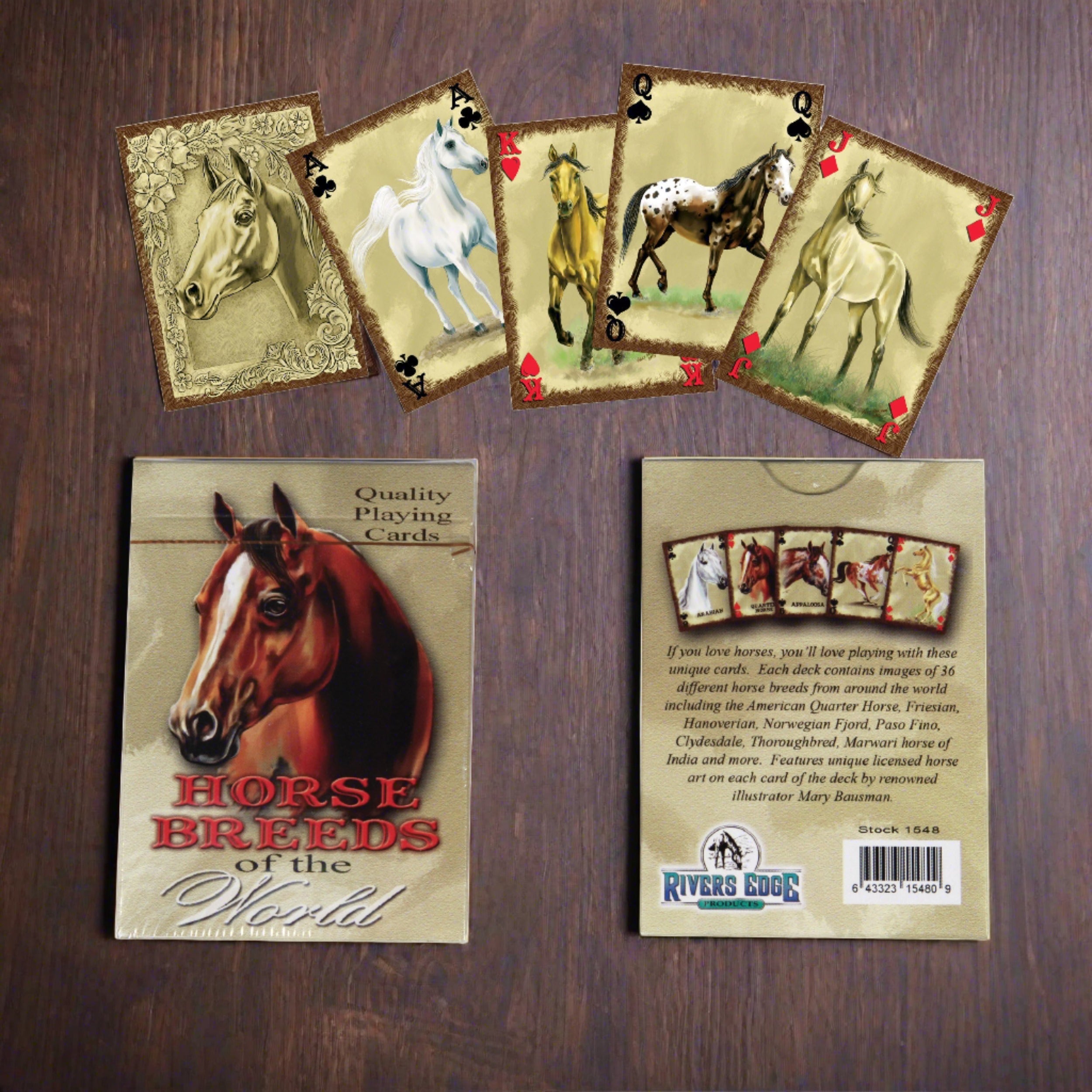Playing Cards-Horse Decks with 36 Horse Breeds Artwork – Rivers