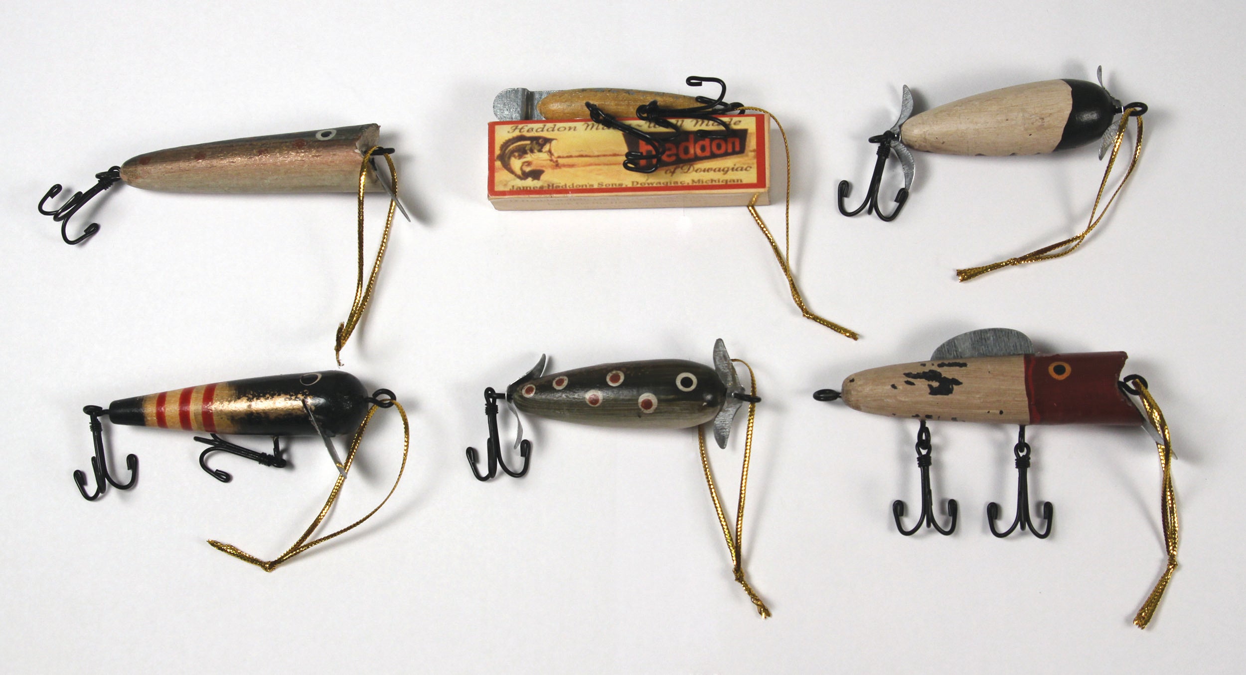 Set of 6 Antique/vintage Fishing Lures, Tackle, Gear, Freshwater, Saltwater,  Fishing, Folk Art, Handmade, Bait, Listing is for Set of Six -  Ireland