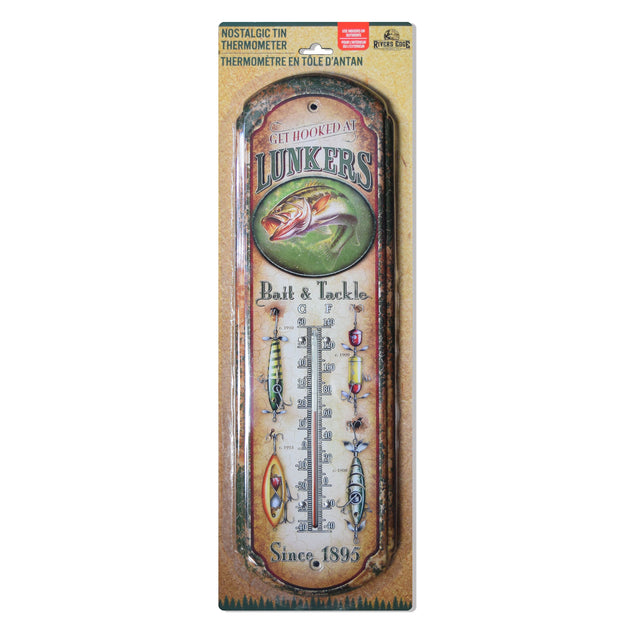 RARE ANTIQUE DOWNIE BROS CAMPING LOS ANGELES THERMOMETER WOODEN 15” SIGN-No  GLAS