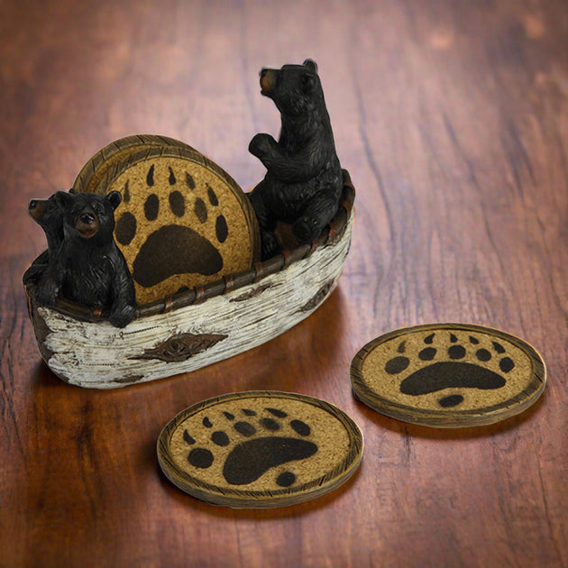 Coaster Set Bears in Boat