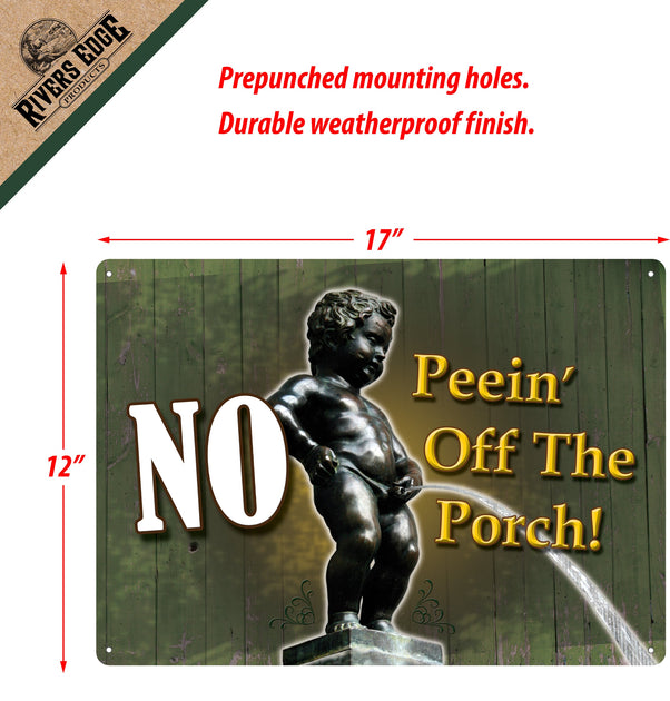 Metal Tin Signs, Funny, Vintage, Personalized 12-Inch x 17-Inch - No Peein