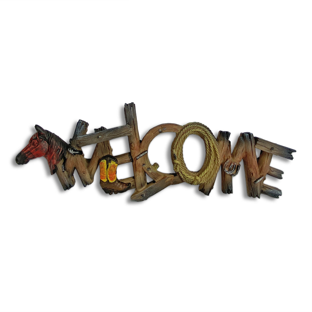 Welcome Plaque Western