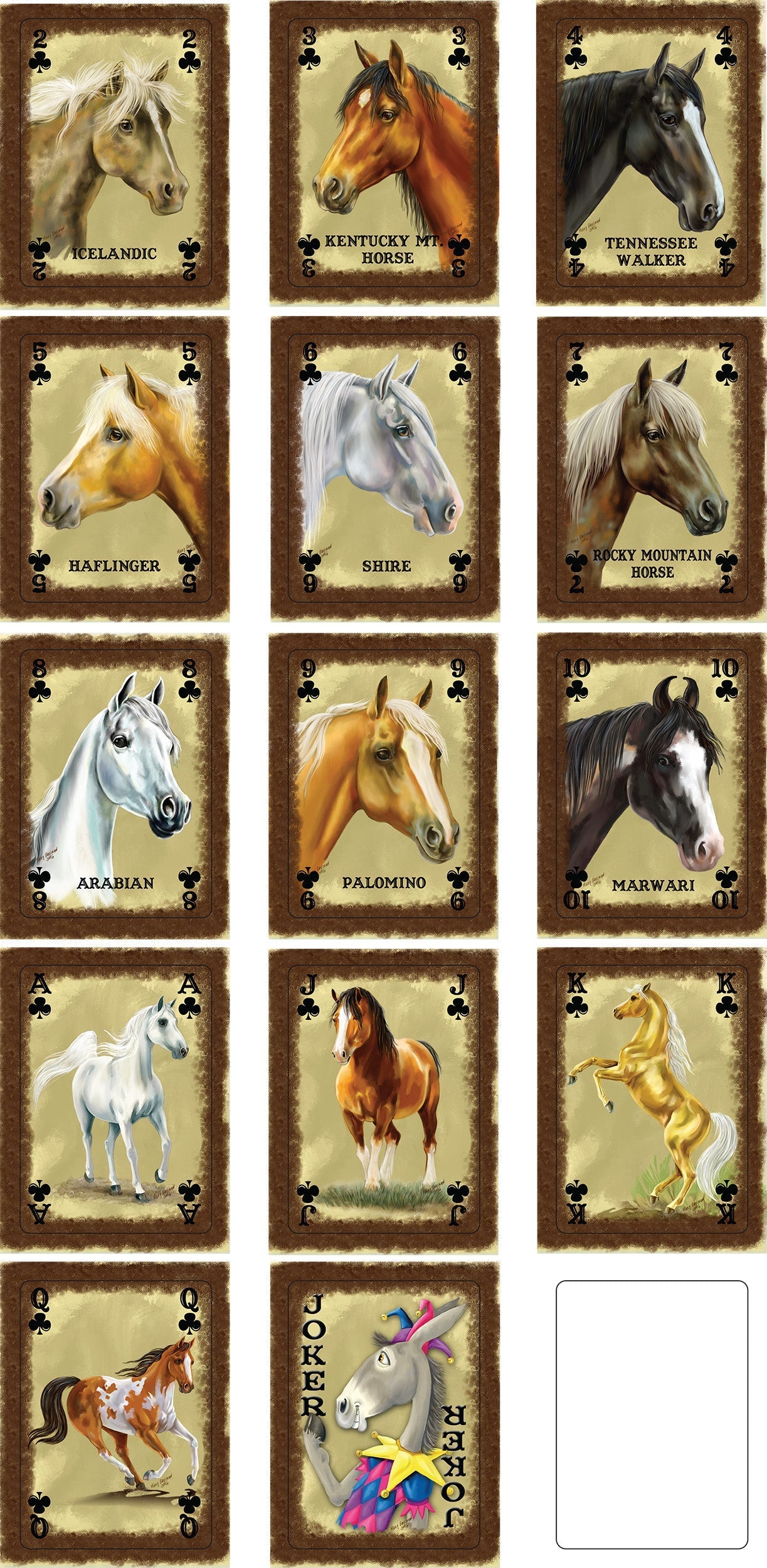 Playing Cards-Horse Decks with 36 Horse Breeds Artwork – Rivers