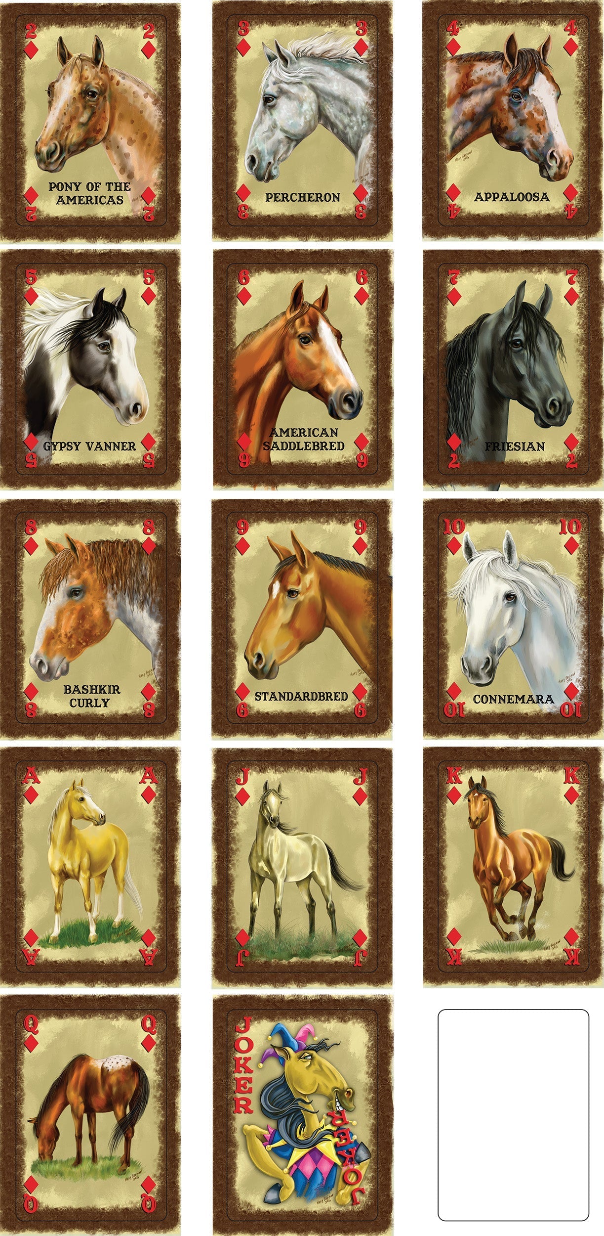 Playing Cards-Horse Decks with 36 Horse Breeds Artwork – Rivers