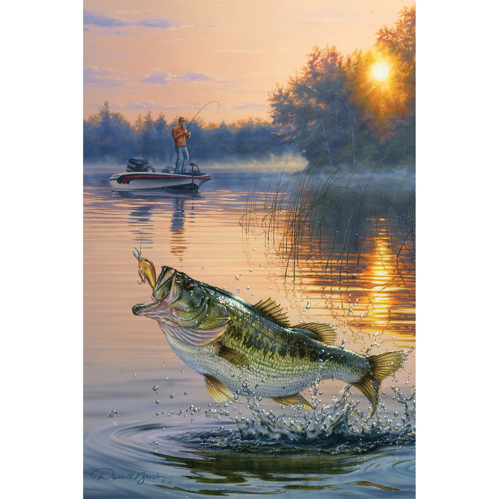LED Art 24-inches by 16-inches - Catch Bass