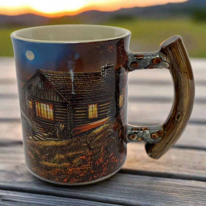 Ceramic Mug 3D 15Oz Cabin Scene