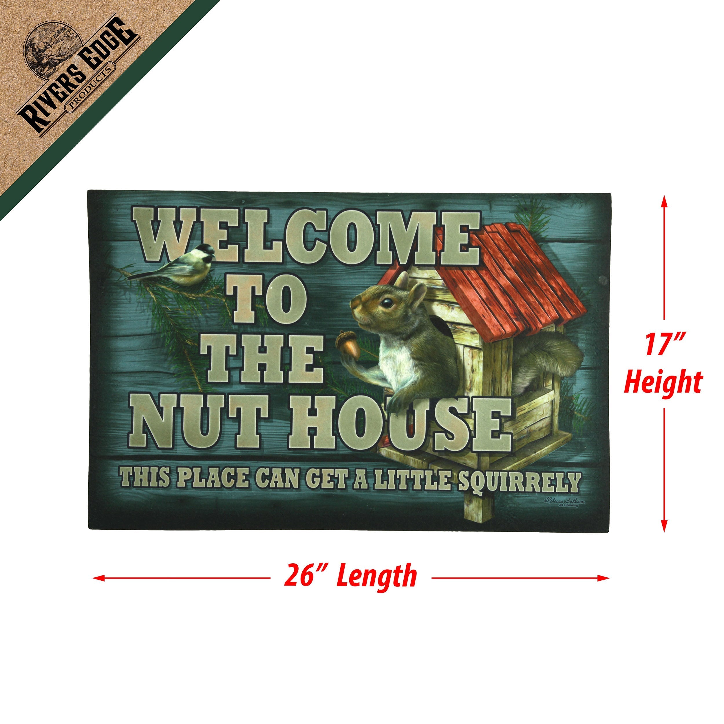 Door Mat Rubber 26in x 17in-Nut House – Rivers Edge Products