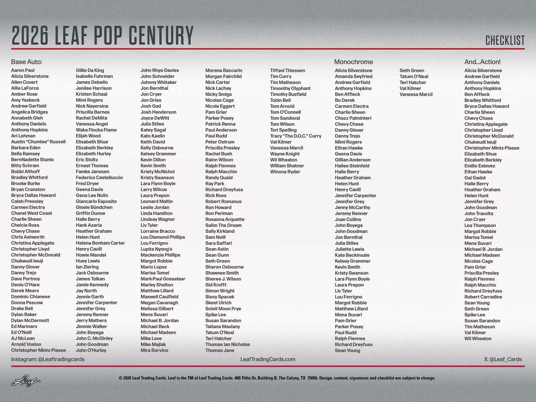 2026 Leaf Metal Pop Century Hobby Box