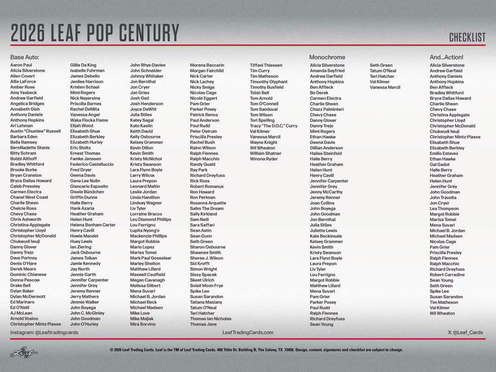 2026 Leaf Metal Pop Century Hobby Box