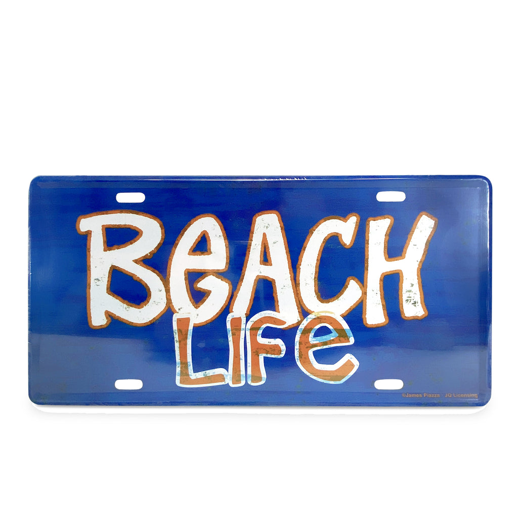 Vanity License Plate 12in x 6in - Beach Life