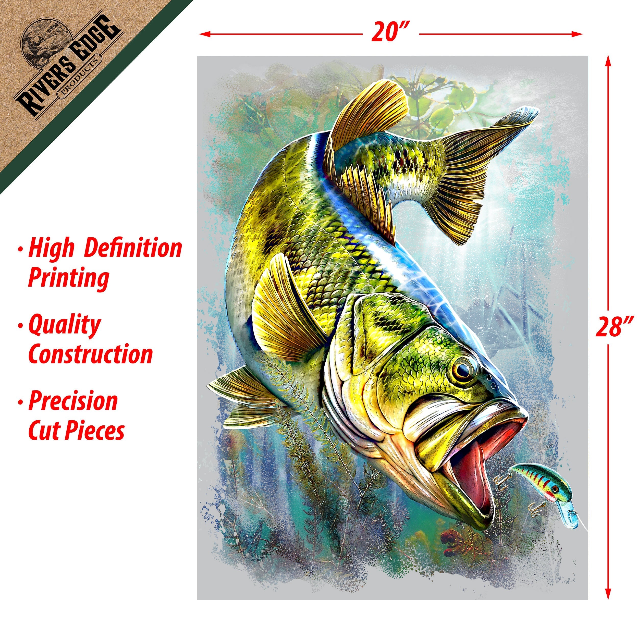 Puzzle in Tin 1000-Piece Bass Crank - Engaging Art Jigsaw – Rivers