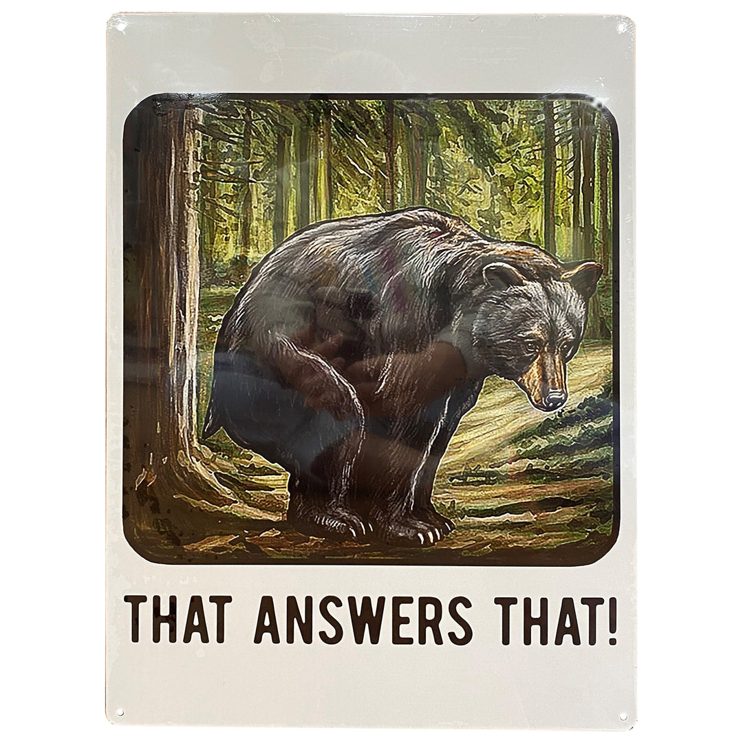 Metal Tin Signs, Funny, Vintage, Personalized 12-Inch x 17-Inch - That Answers That