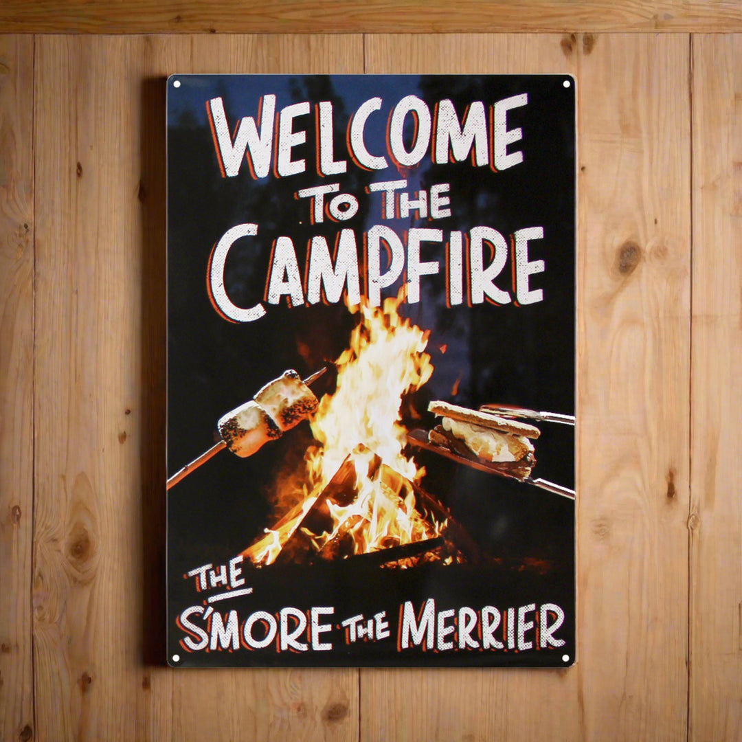 Metal Tin Signs Funny Vintage Personalized 12 Inch X 17 Inch The Smore The Merrier