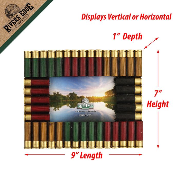 Shotshell Frame Picture Frame 4in x 6in - Shot Shell Border Gift Idea – Rivers Edge ...