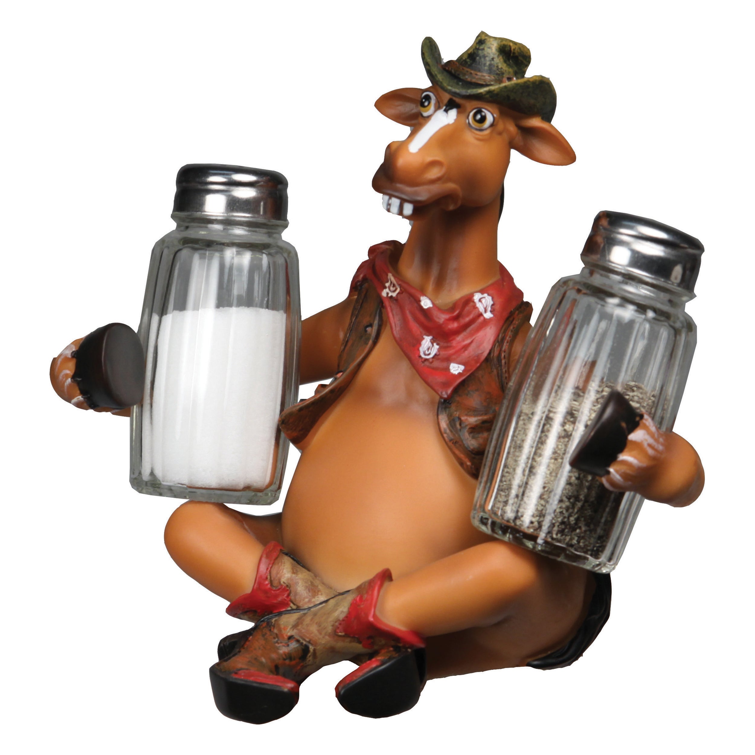 Salt and Pepper Shakers - Horse Style Shaker Set for Dining