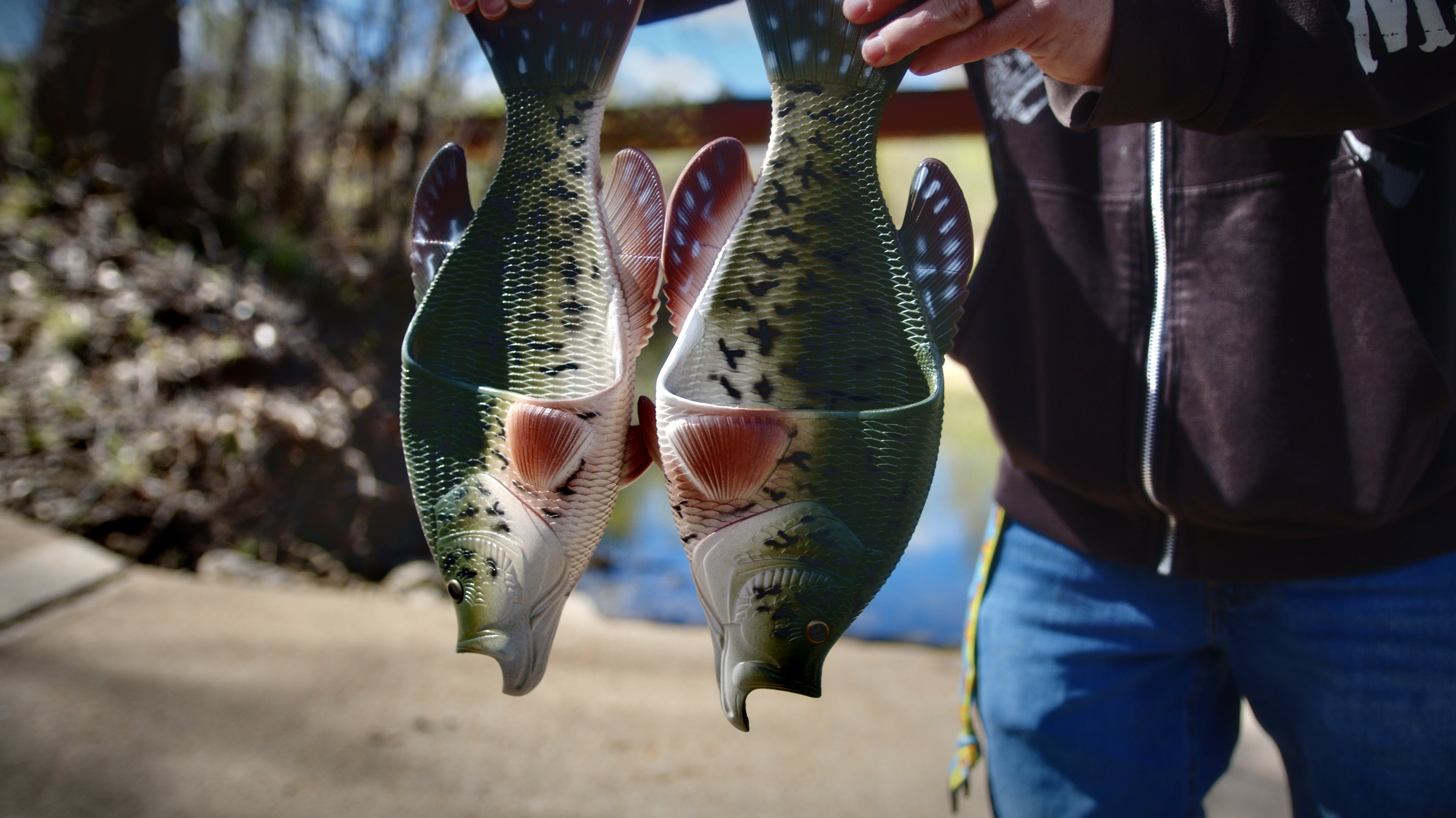 Fish Sandal Adult Small-Crappie Fun, Fashionable Footwear – Rivers