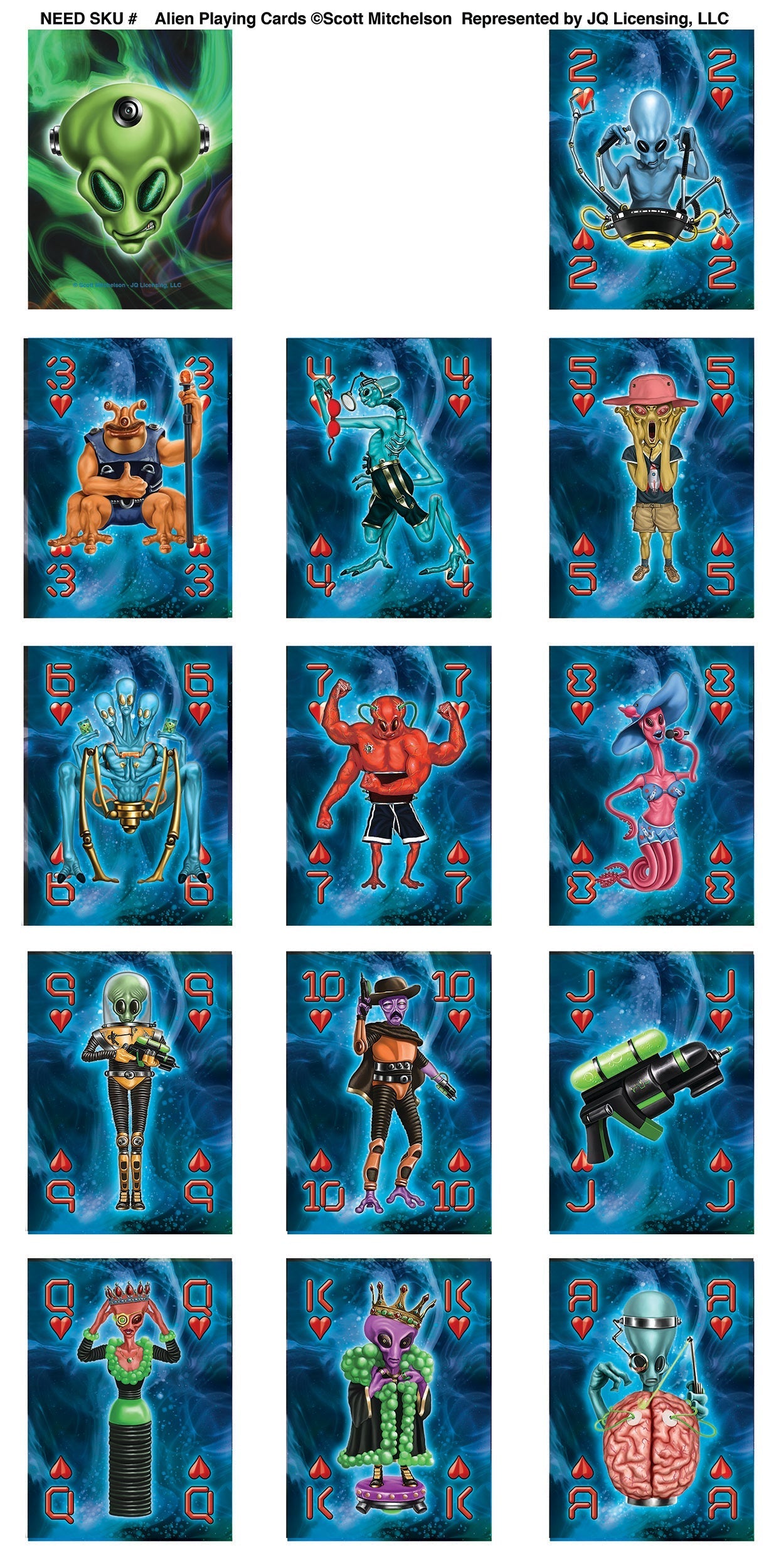 Playing Cards-Alien - Unique & Creepy Outer World Deck – Rivers
