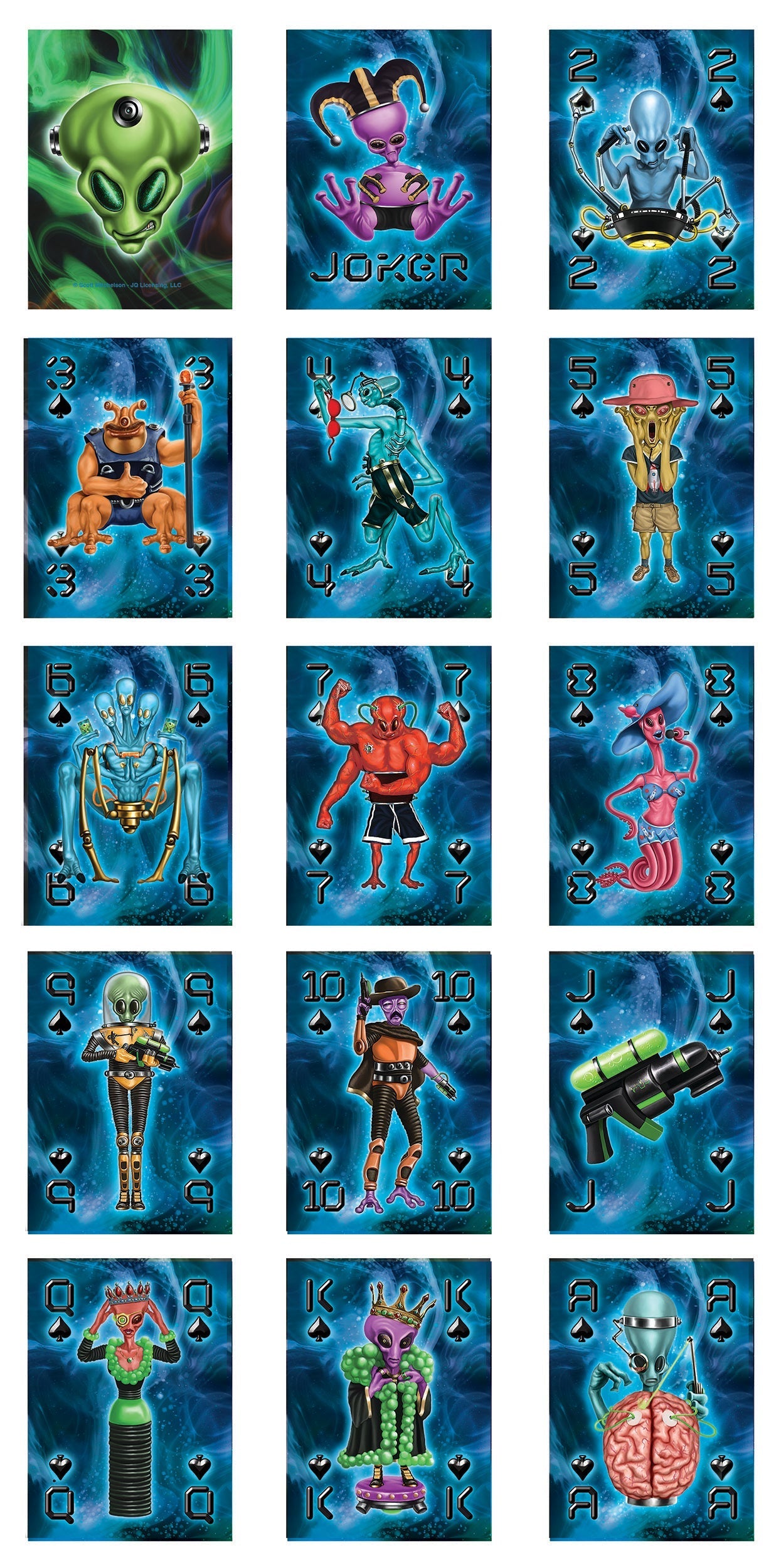 Playing Cards-Alien - Unique & Creepy Outer World Deck – Rivers