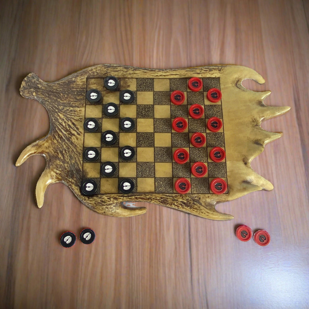 Checkerboard Set Moose Antler