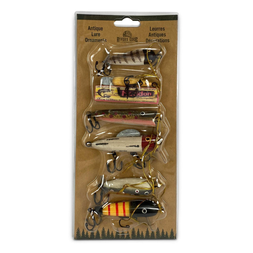 Christmas Ornaments 6-Pack-Antique Lures for Festive Fishing Fun – Rivers Edge Products