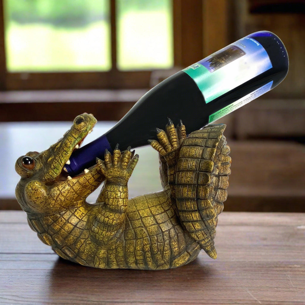Wine Bottle Holder - Alligator