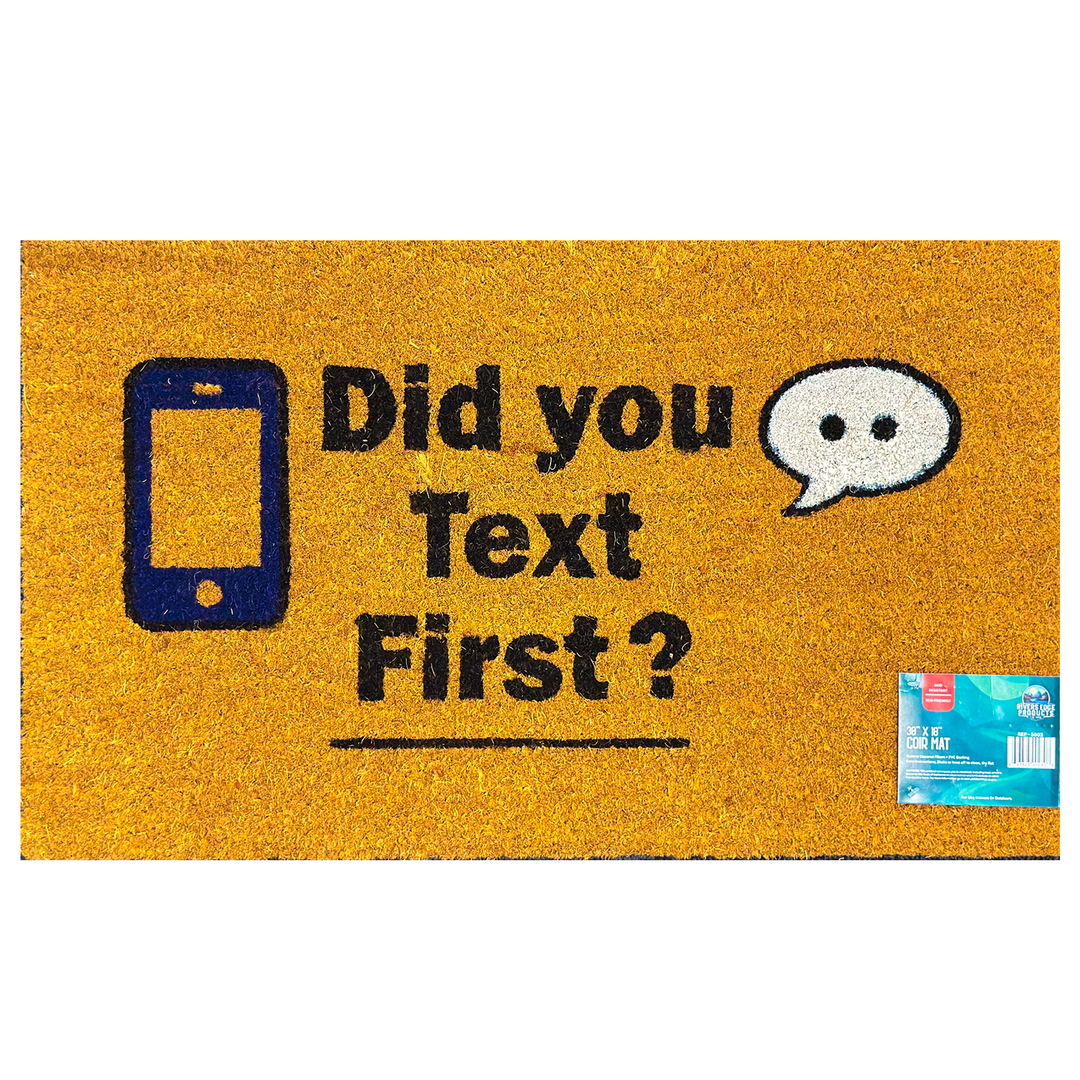Rivers Edge Products Coir Mat 30x18-Text First