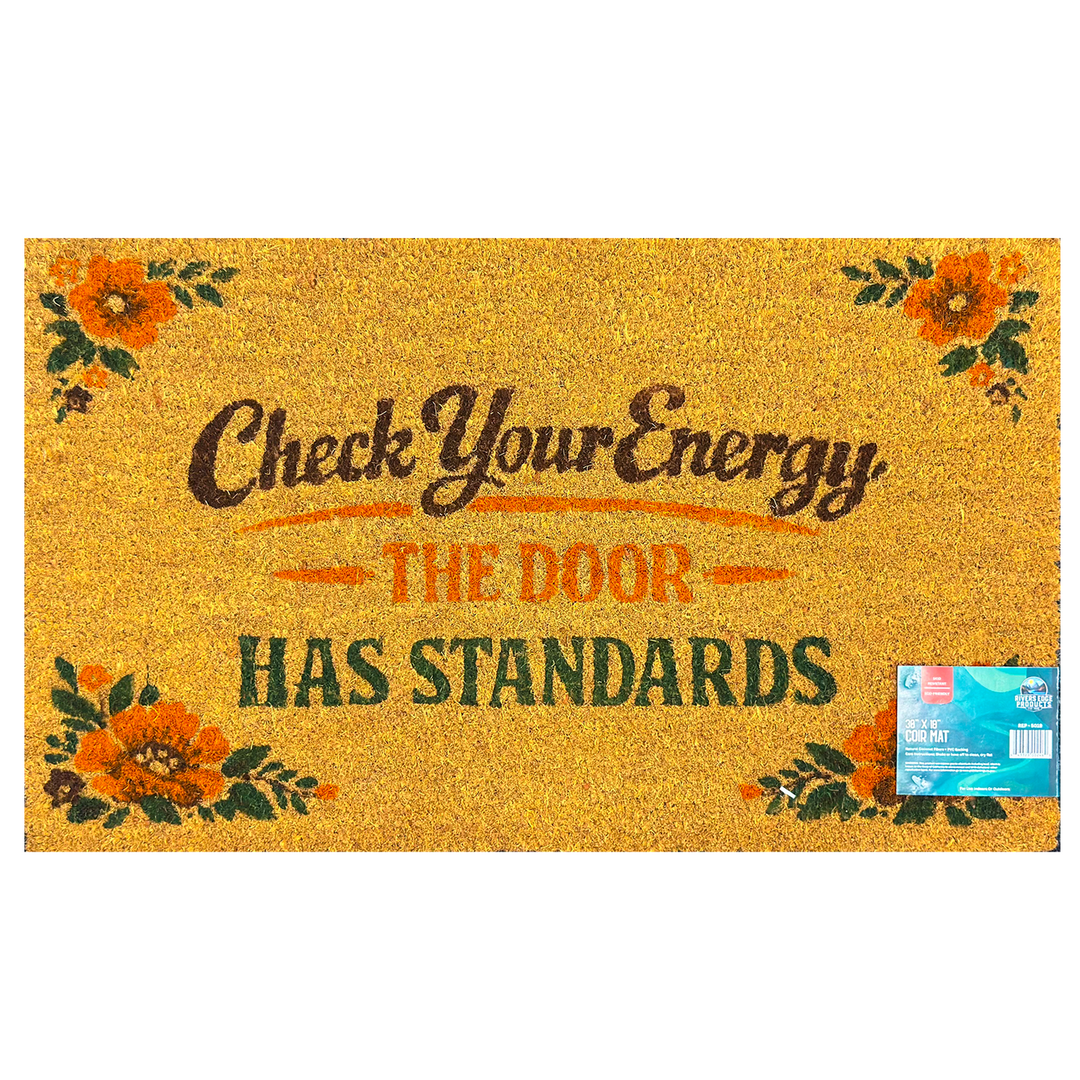 Rivers Edge Products Coir Mat 30x18-Check Your Energy