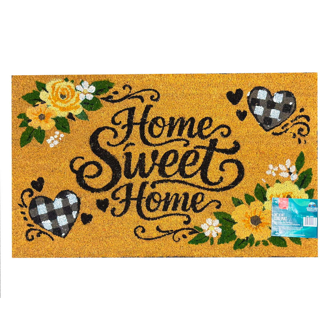 Rivers Edge Products Coir Mat 30x18-Home Sweet Home