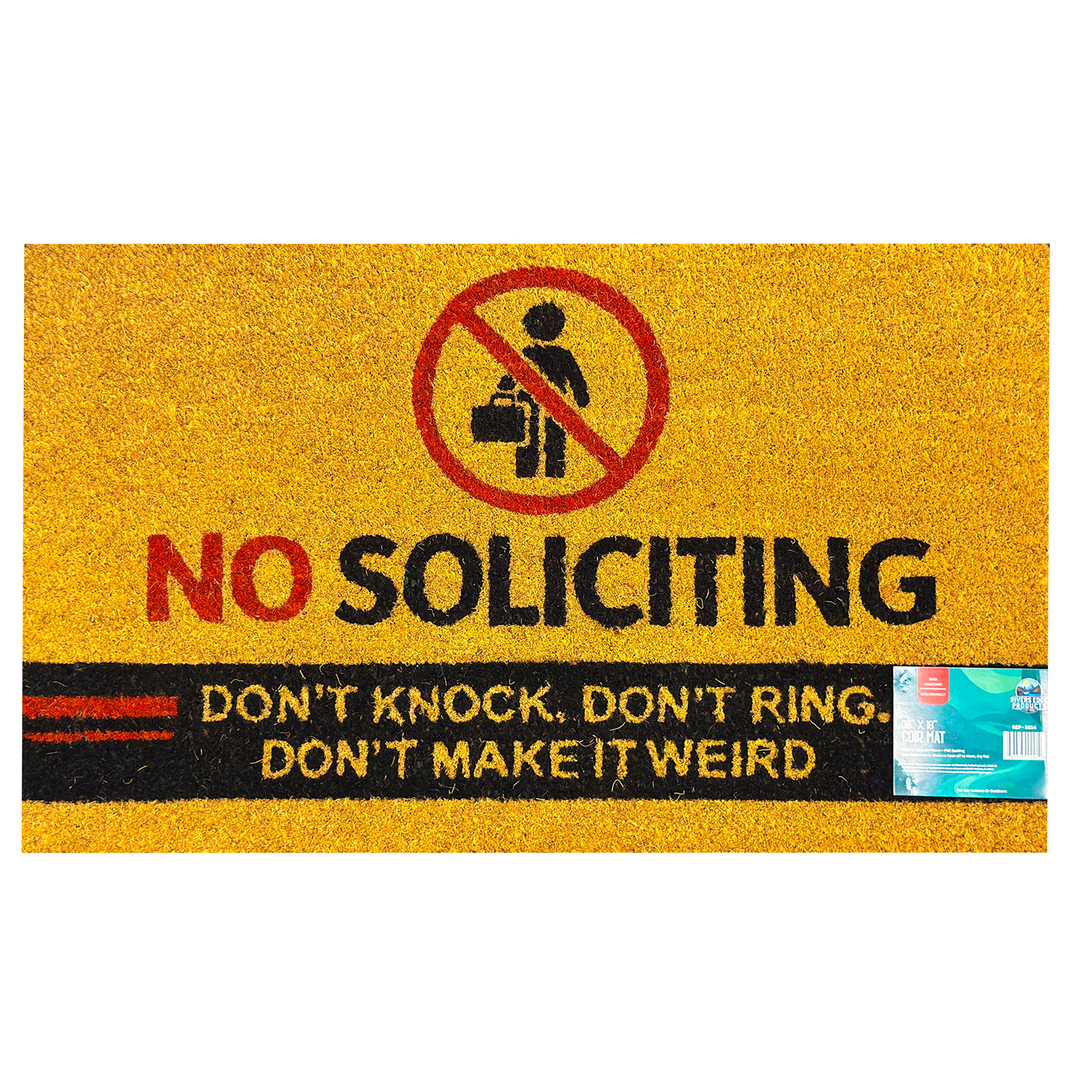 Rivers Edge Products Coir Mat 30x18-No Soliciting