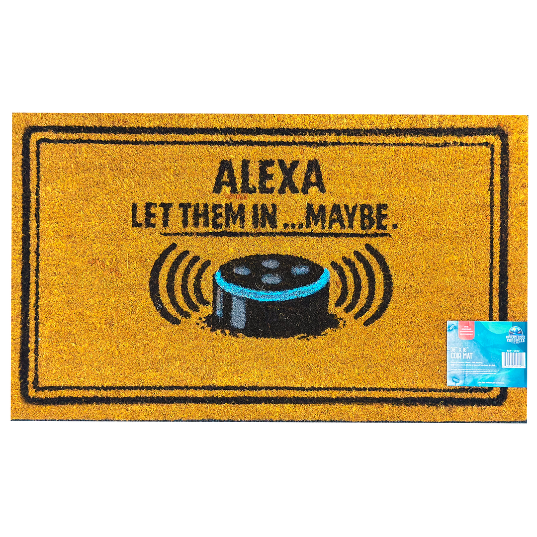 Rivers Edge Products Coir Mat 30x18-Alexa Let Them In