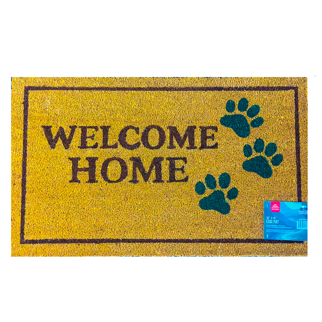 Rivers Edge Products Coir Mat 30x18-Welcome Pet Paws
