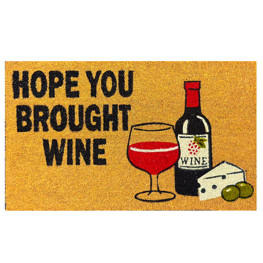 Rivers Edge Products Coir Mat 30x18-Hope You Brought Wine