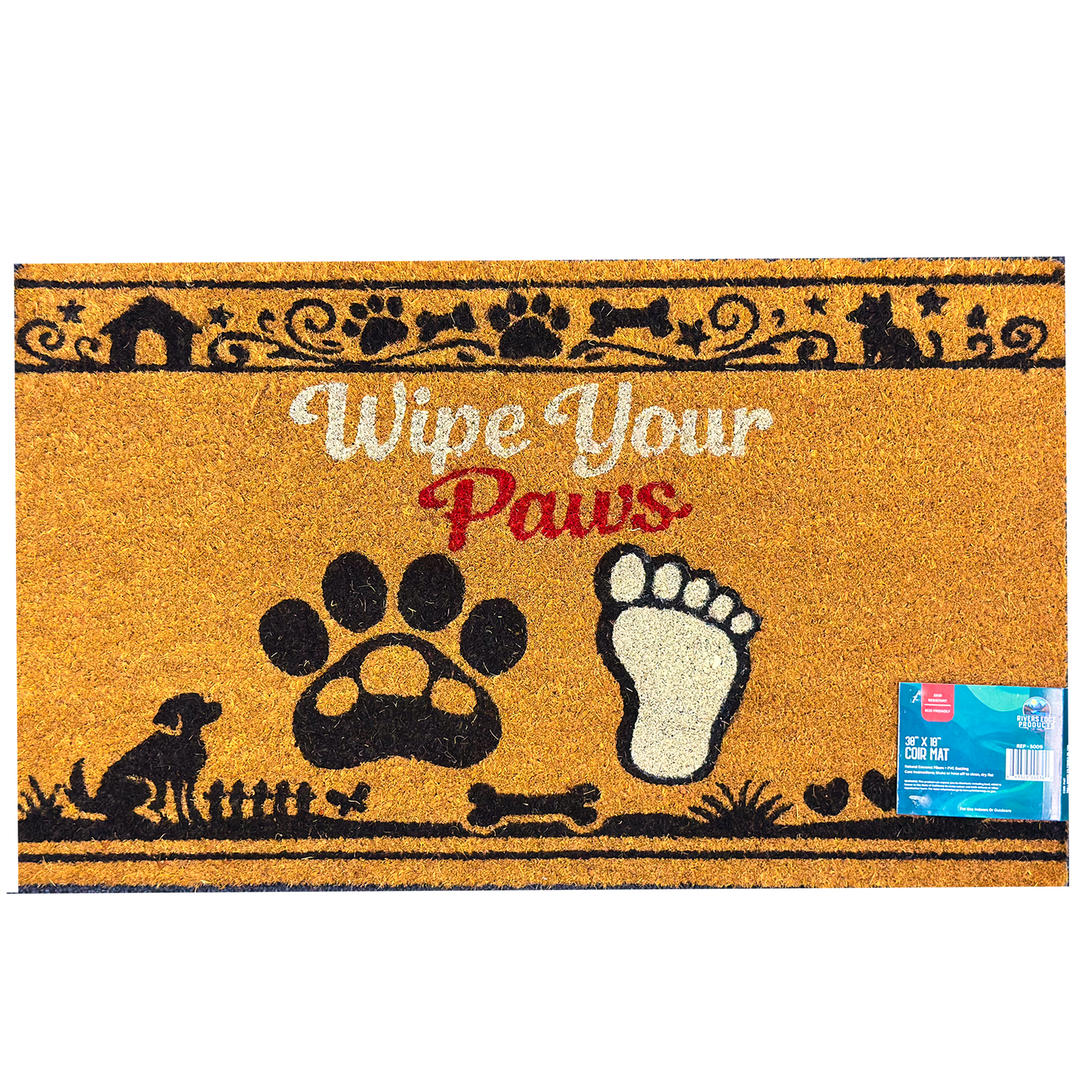 Rivers Edge Products Coir Mat 30x18-Wipe Your Paws