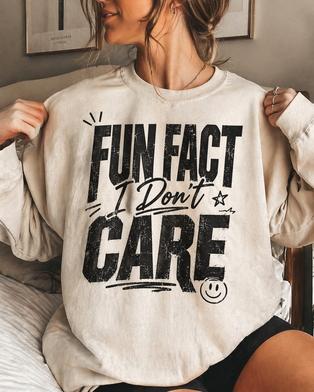 T-Shirt - Bold Statement - Fun Fact I Don't Care