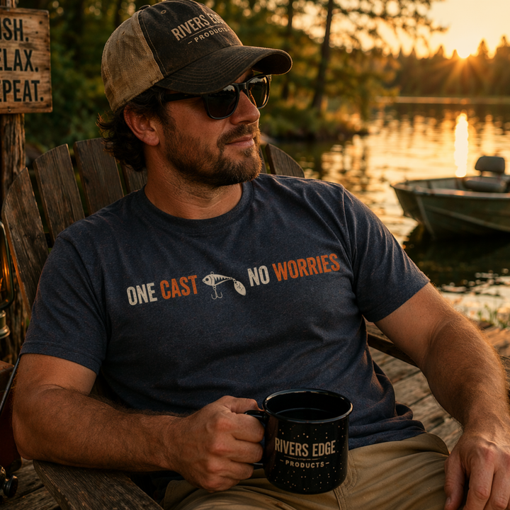 T-Shirt - Bold Statement - One Cast No Worries