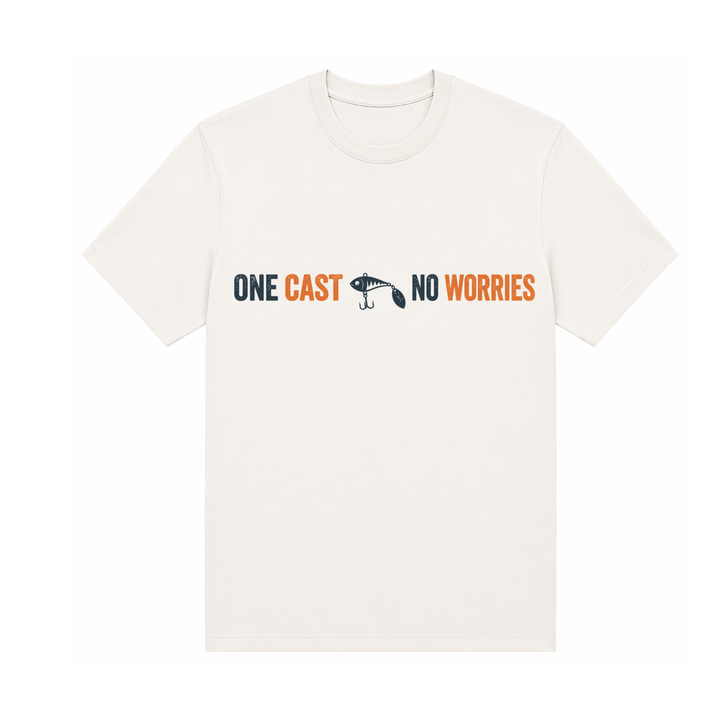 T-Shirt - Bold Statement - One Cast No Worries