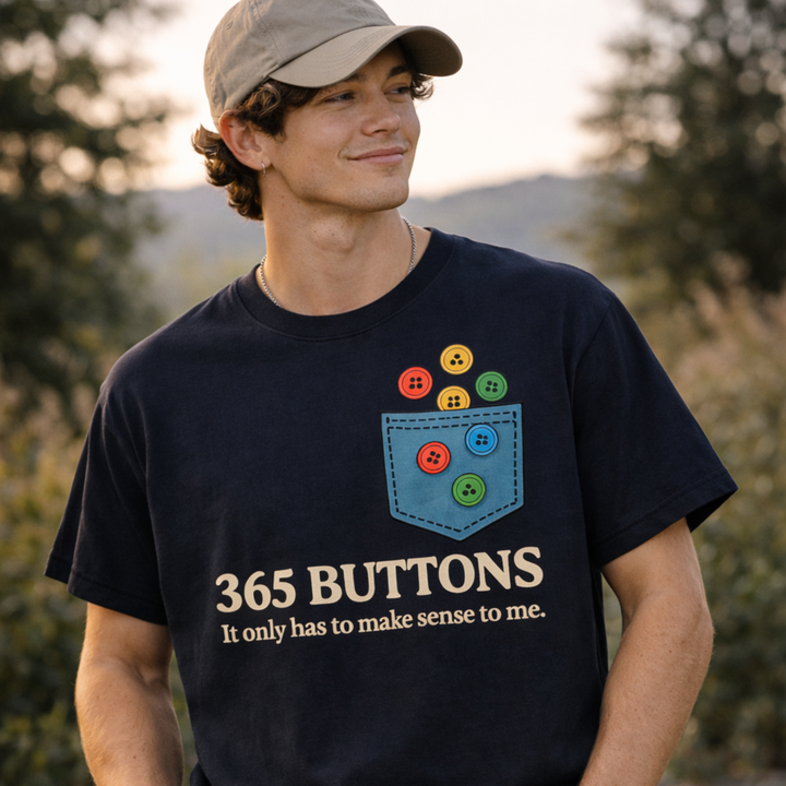T-Shirt - 365 Buttons - Pocket