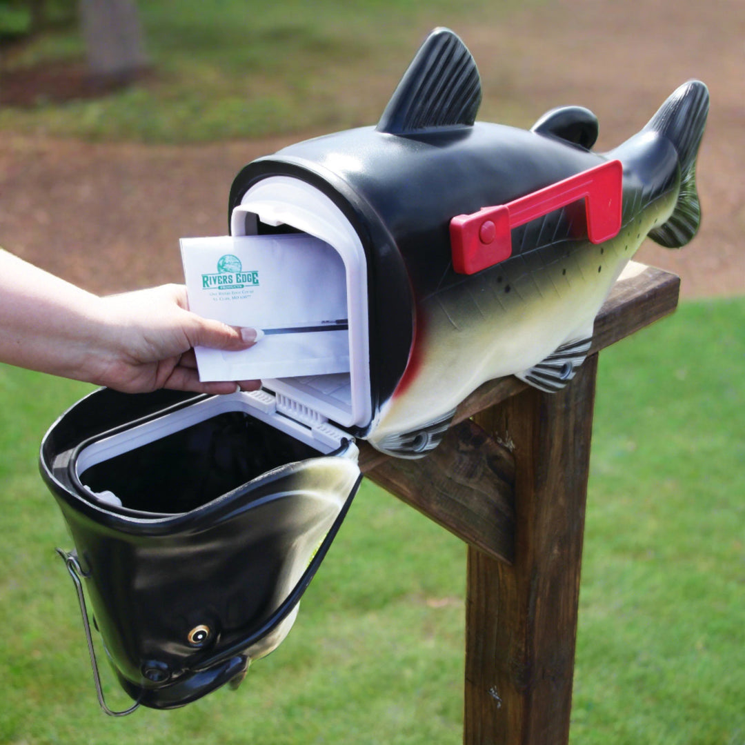 Catfish Mailbox With Tamper Resistant Mounting Hardware