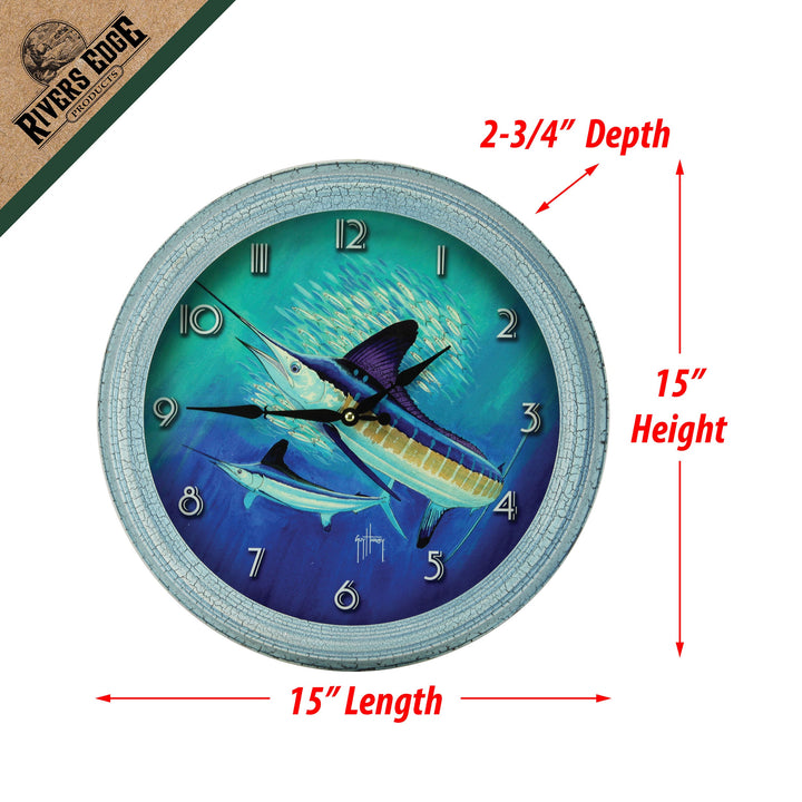 Clock 15 Inch Marlin