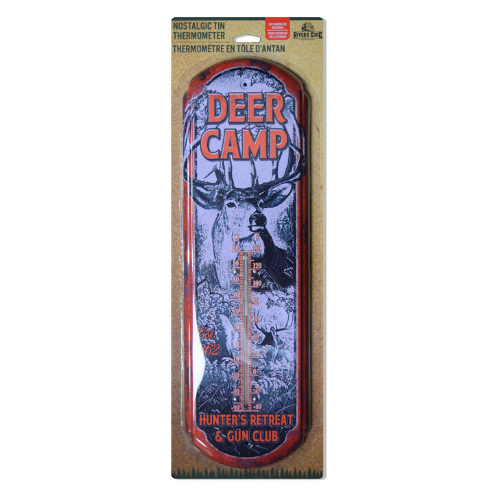 Tin Thermometer Deer Camp