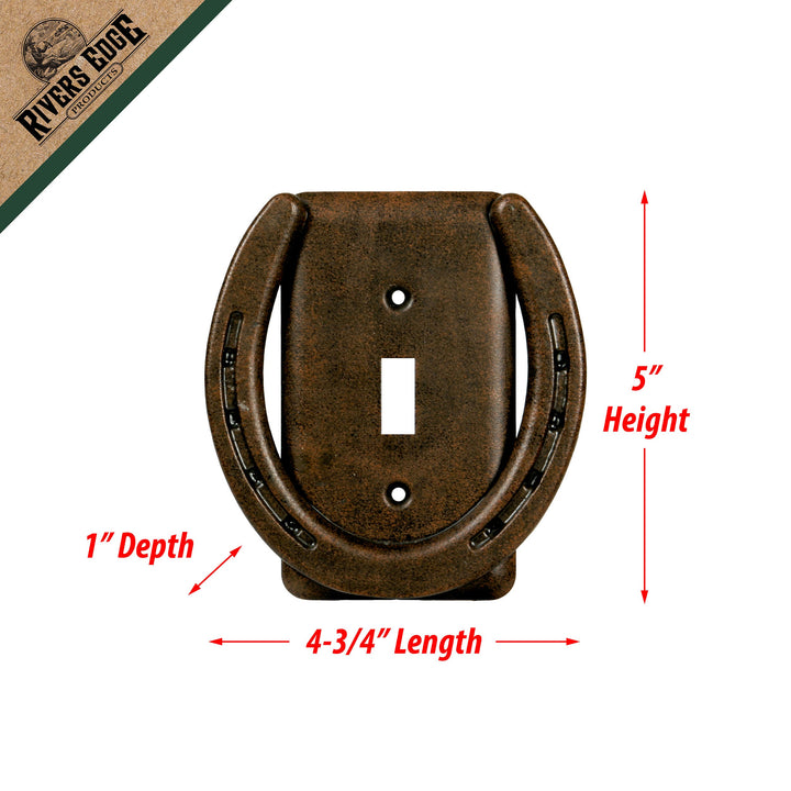 Switch Plate Cover Single Horse Shoe