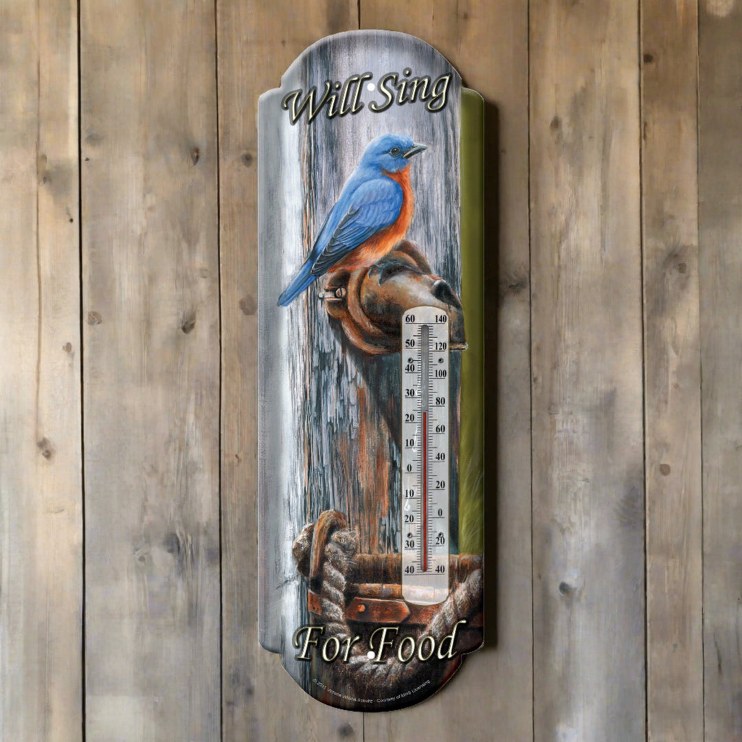 Tin Thermometer Will Sing For Food