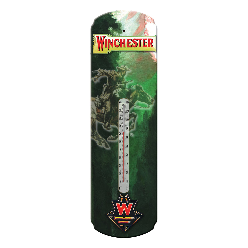 Tin Thermometer - Winchester Rider