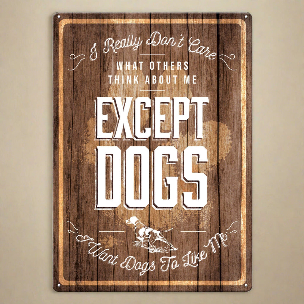 Tin Sign Dogs Like Me Weatherproof With Pre Punched Holes For Hanging 17 By 12 Inches