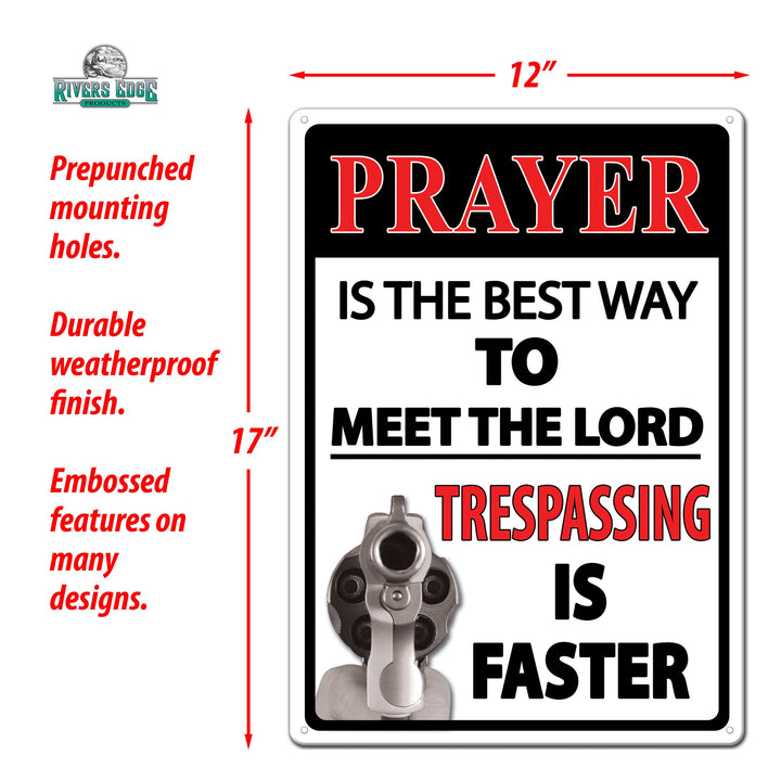 Tin Sign Meet The Lord Weatherproof With Pre Punched Holes For Hanging 17 By 12 Inches