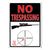 Metal Tin Signs, Funny, Vintage, Personalized 12-Inch x 17-Inch - No Trespassing