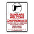 Tin Sign Guns Are Welcome Weatherproof With Pre Punched Holes For Hanging 17 By 12 Inches