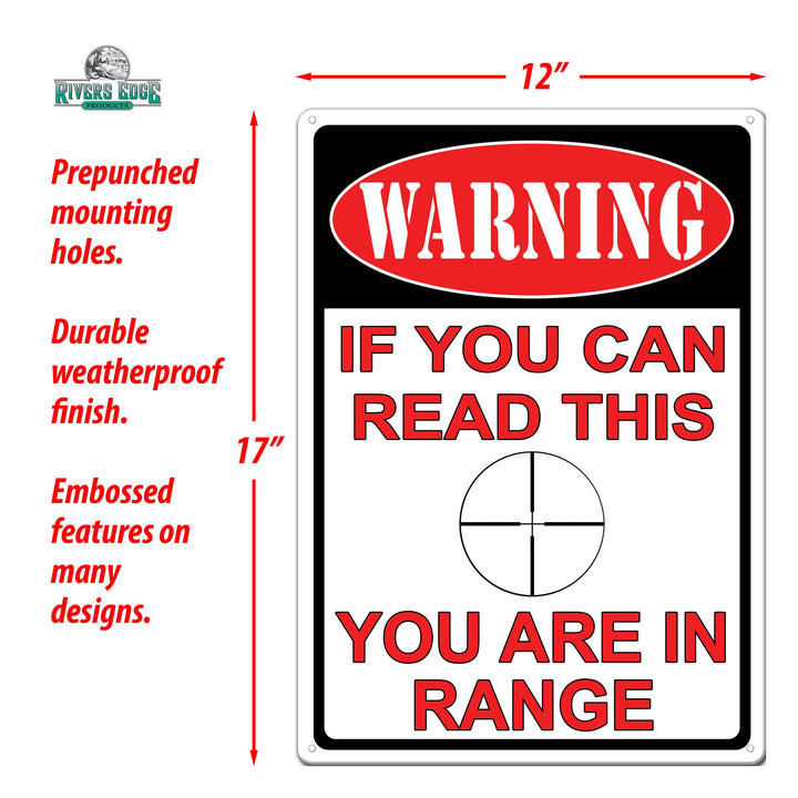 Tin Sign Warning If You Can Read This Weatherproof With Pre Punched Holes For Hanging 17 By 12 Inches