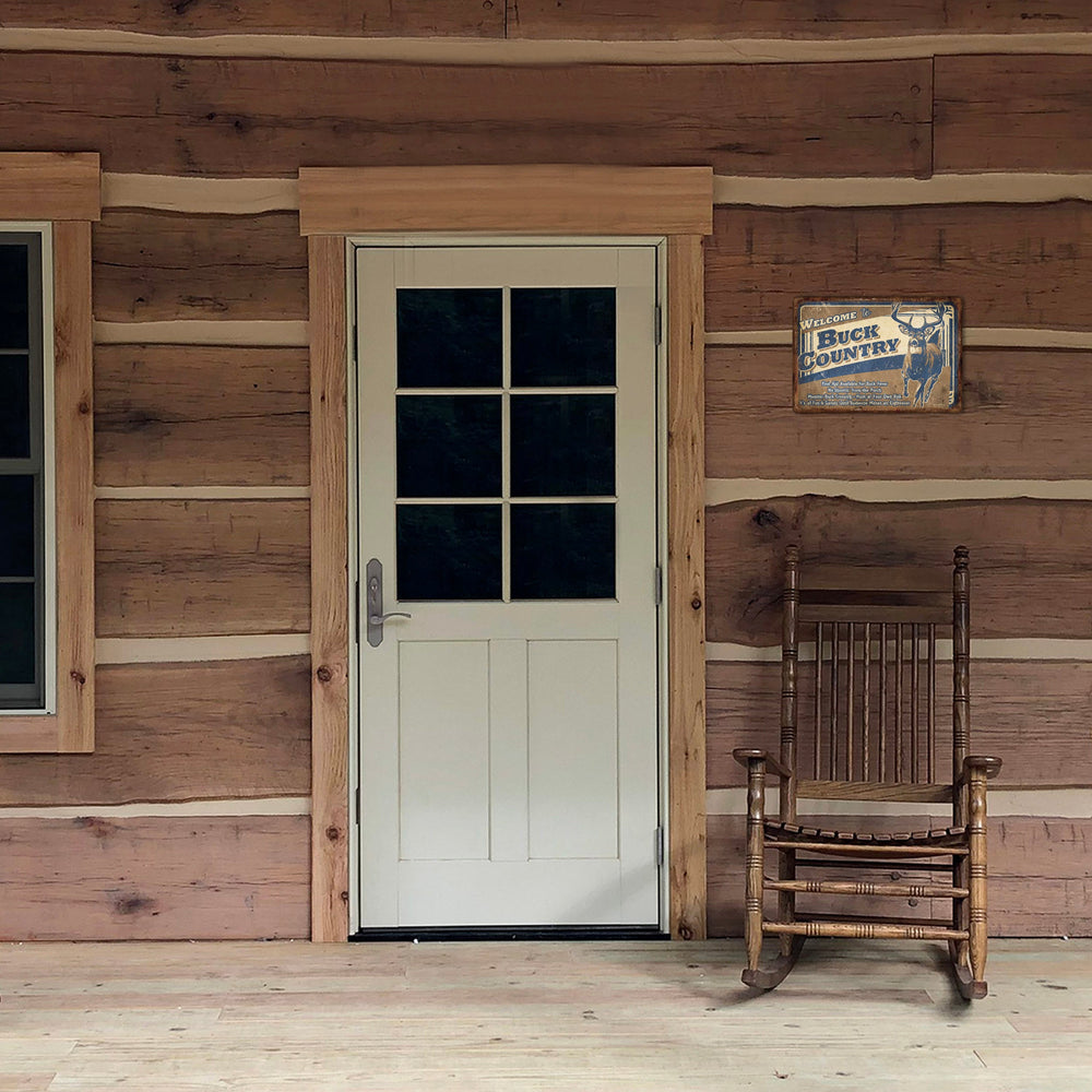 Tin Sign Welcome To Buck Country Weatherproof With Pre Punched Holes For Hanging 17 By 12 Inches