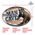 Oval Tin Sign Welcome To The Man Cave Weatherproof With Pre Punched Holes For Hanging 12 By 17 Inches